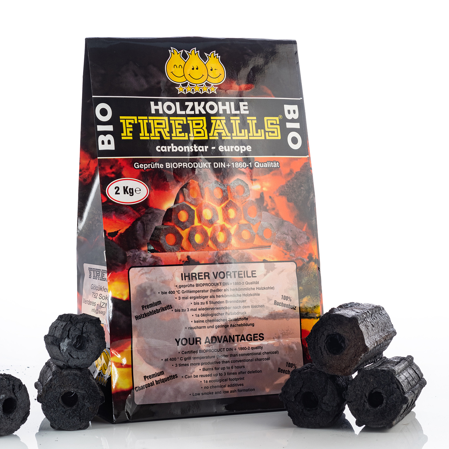 BIO Holzkohle Fireballs Amazon Ürün Çekimi İzmir