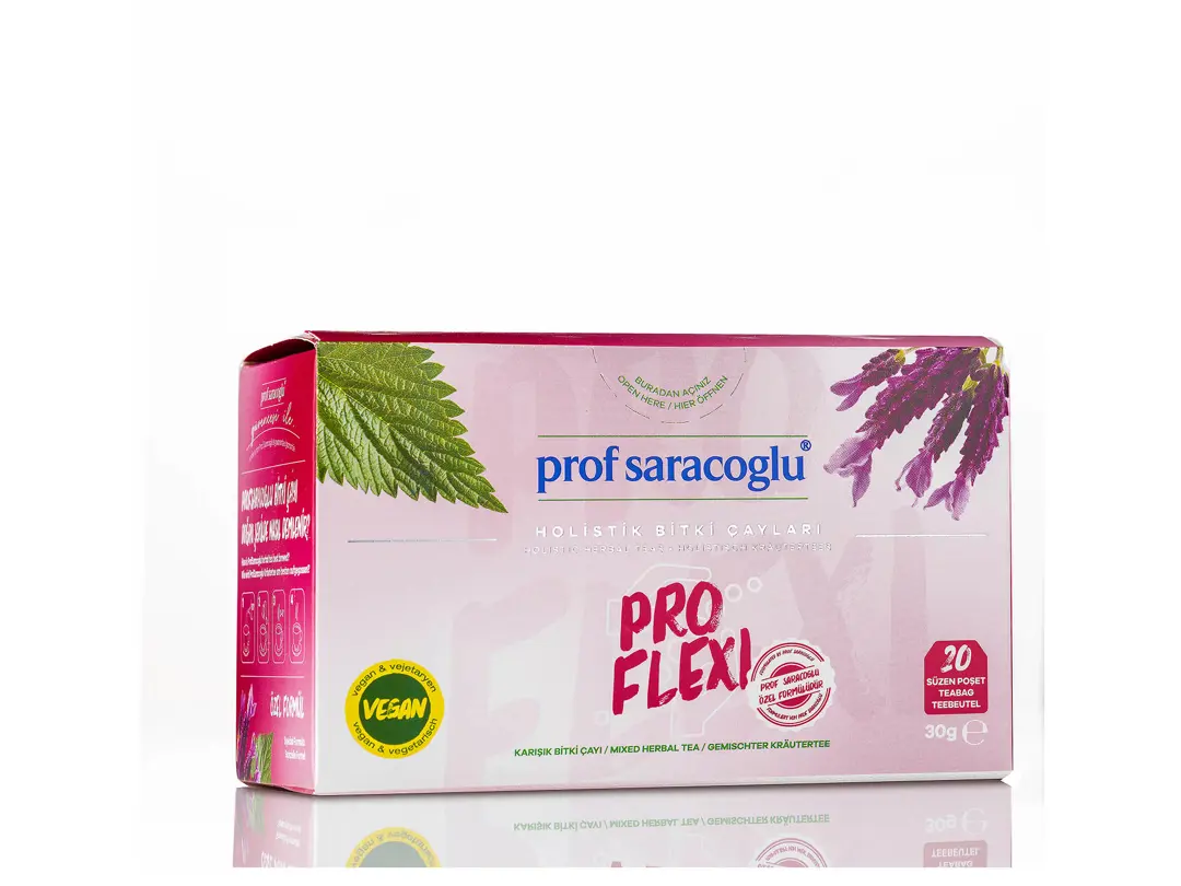 Prof Saraçoğlu Pro Flexi bitki çayı ürün ve ambalaj fotoğrafı — Prof Saraçoğlu, İzmir