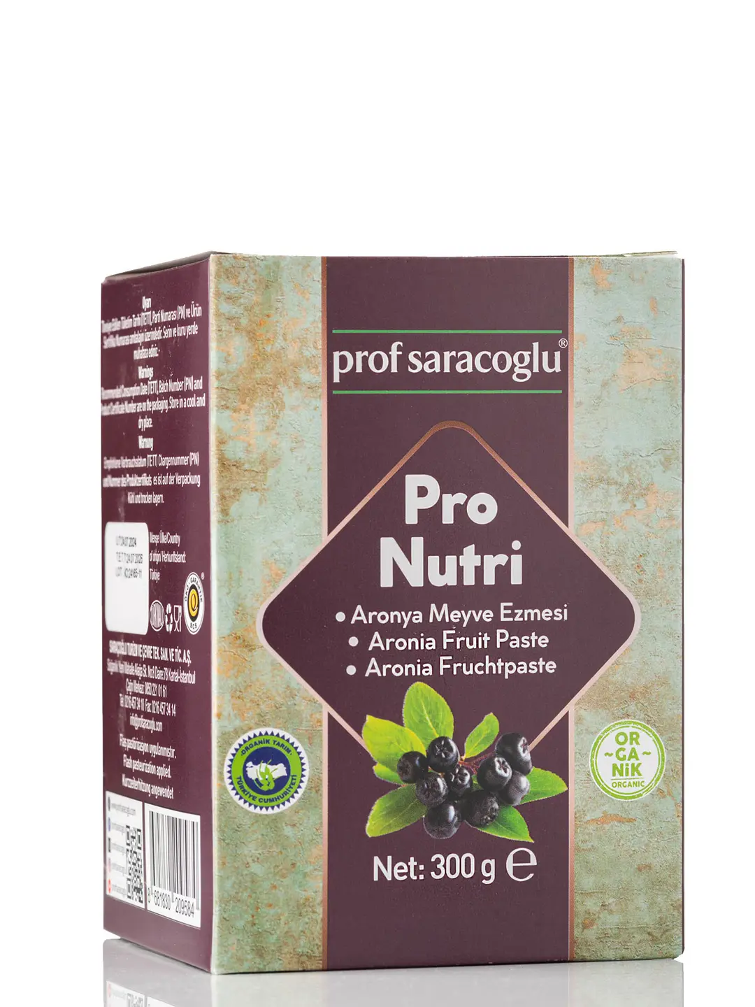 Pro Nutri Aronya Meyve Ezmesi ürün ve ambalaj fotoğrafı — Prof Saraçoğlu, İzmir