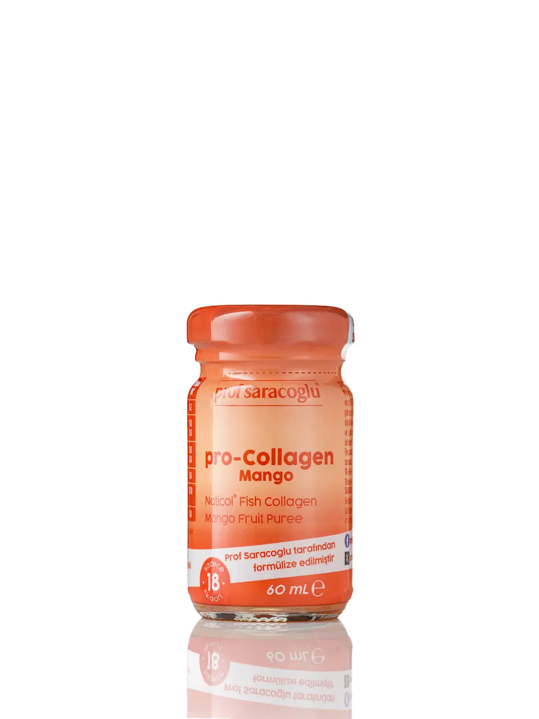 Pro-Collagen Mango ürün ve ambalaj fotoğrafı — Prof Saraçoğlu, İzmir fotoğraf çekimi