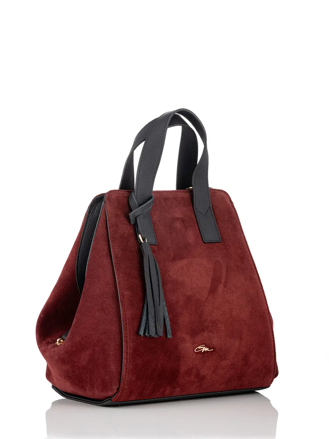 GioMi kahve granül deri portföy clutch 45 derece açı, altın fermuar — İzmir deri çanta ürün fotoğrafı