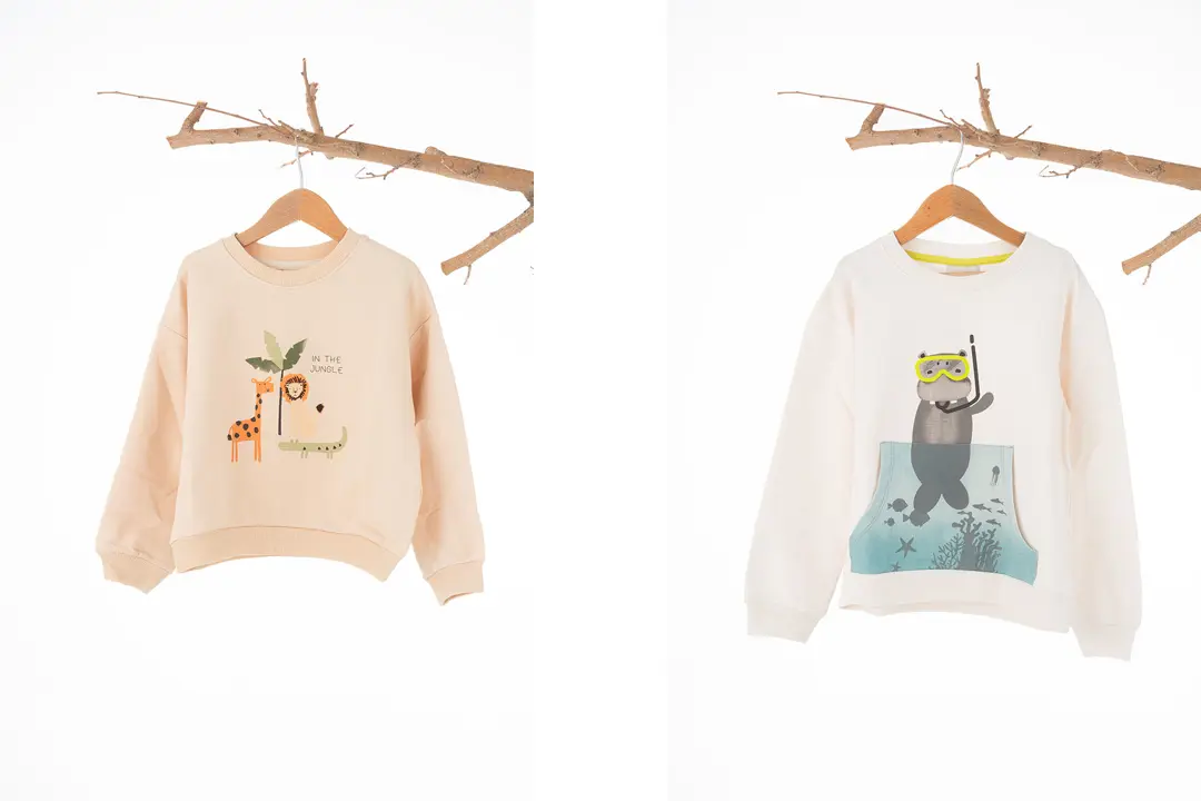 Moda Fotoğraf Çekimi İzmir — Çocuk Sweatshirt Detaylı Kumaş Dokusu — mertakdurak.com