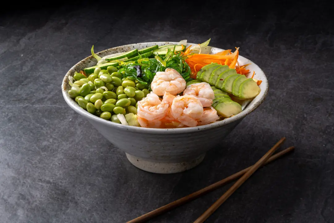 Karidesli Poke Bowl — Vibe Sushi İzmir Buca sushi fotoğraf çekimi, açılı çekim | Mert Akdurak