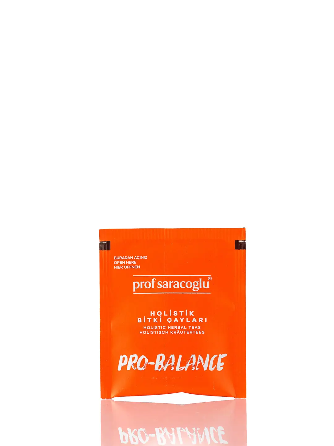 Pro-Balance bitki çayı ürün ve ambalaj fotoğrafı — Prof Saraçoğlu, İzmir