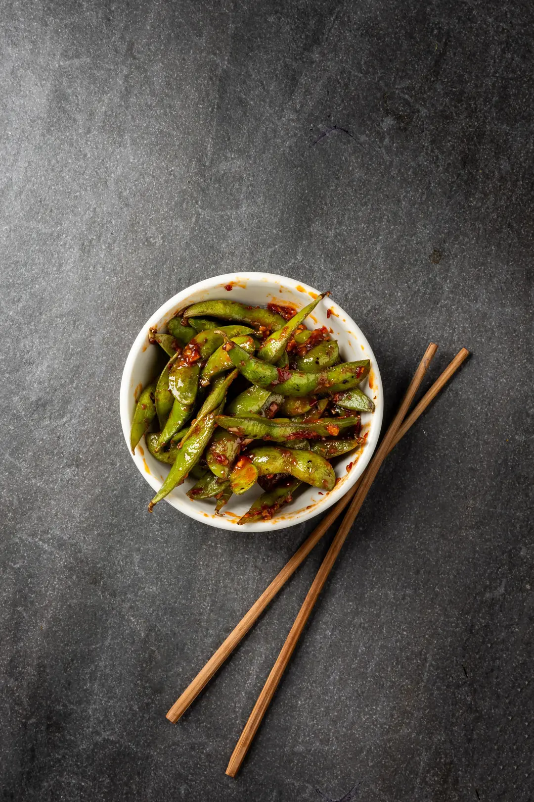 Acılı Edamame — Vibe Sushi İzmir Buca sushi fotoğraf çekimi, tepeden çekim | Mert Akdurak