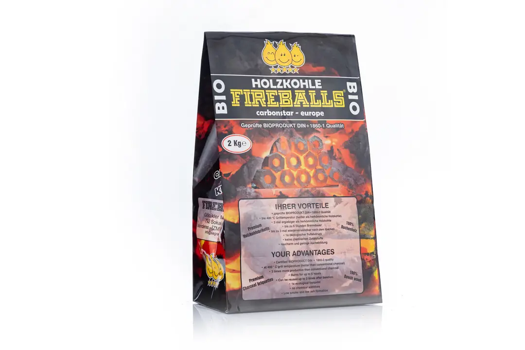 E-Ticaret Ürün Fotoğrafı İzmir — BIO Holzkohle Fireballs Doku Detayı — mertakdurak.com